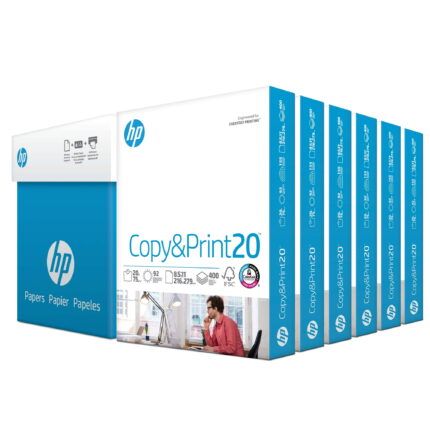 HP Printer Paper -Copy and Print, 2,400 Sheets, 6 Pack, White