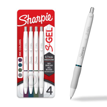 Sharpie S-Gel Pens, Medium (0.7mm) Point, 4 Count